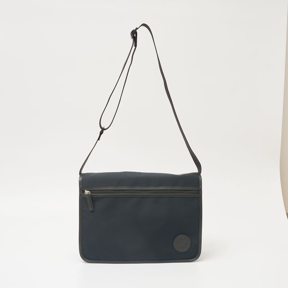 Hunting World Canvas Shoulder Bag Nylon Leather Blue Black - Picture 1 of 16